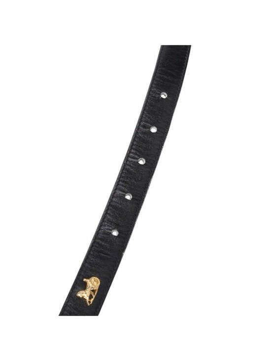 Celine Seri Nu Carriage Belt 80 Black Gold Leather s main image 6